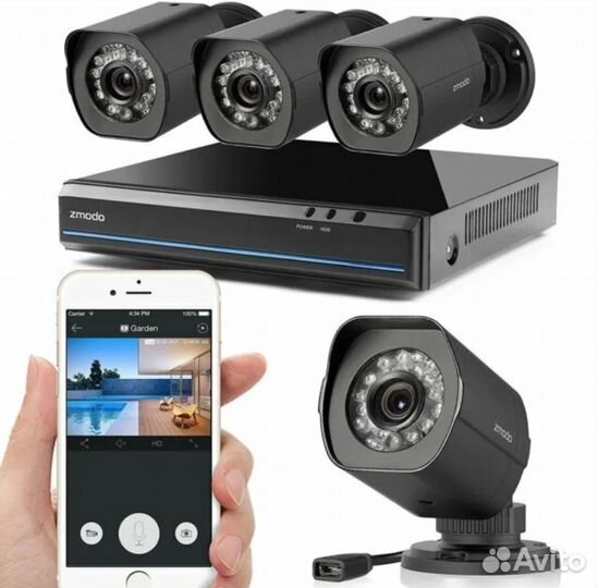 Комплект видеонаблюдения ip POE