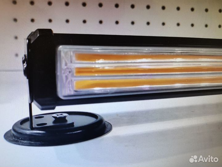 Мигалка сторобоскоп желтая 90см 12/24в