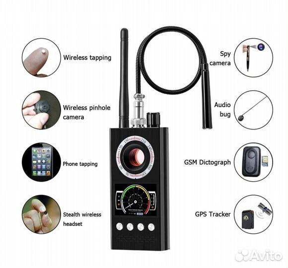 Детектор обнаружения жучков и скрытых камер К68