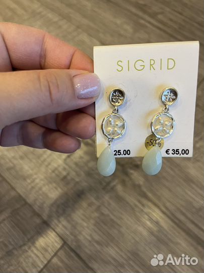 Monet, винтаж, сережки бирюза