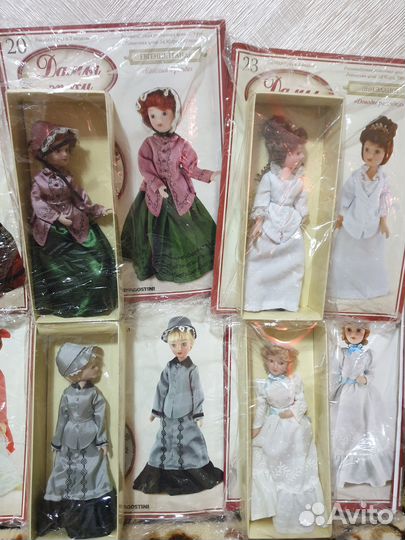 Куклы дамы эпохи с журналами