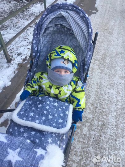 Сани коляска зимние детские