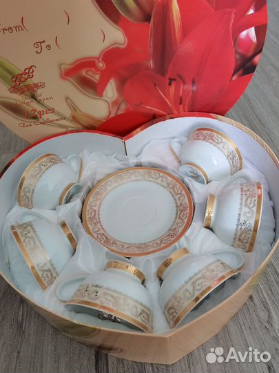 Чайный сервиз, костяной фарфор japan