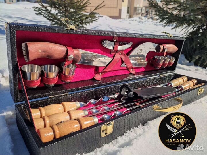Подарочный набор шампуров в кейсе