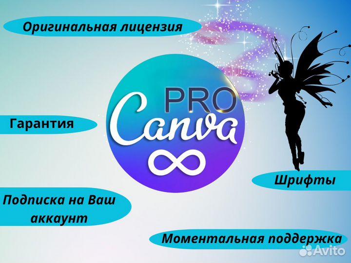 Подписка Canva pro лицензия 12 мес