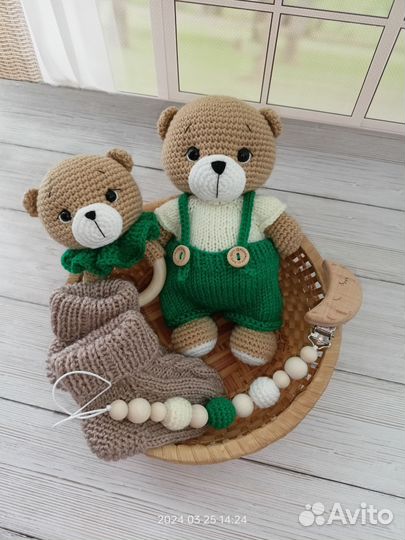 Вязаный набор для малыша, фотосессия, выписка