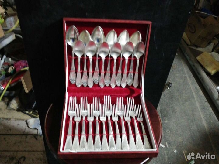 Набор столовых приборов мельхиор СССР