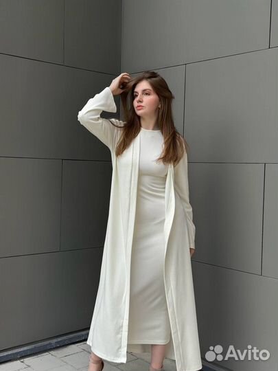 Платье с кардиганом двойка
