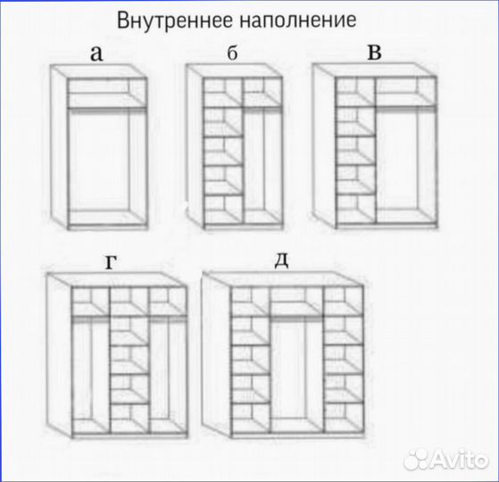 Шкаф купе в нишу фабричный