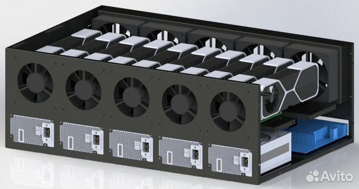 Корпус закрытый для майнинг фермы на 4/6/8/12 GPU