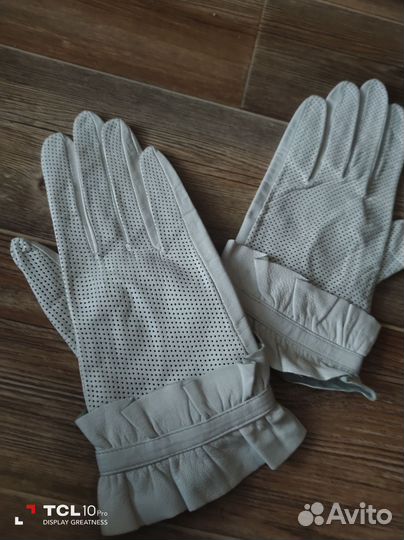 Перчатки женские кожаные