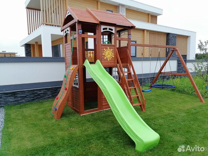 Игровые деревянные площадки для детей