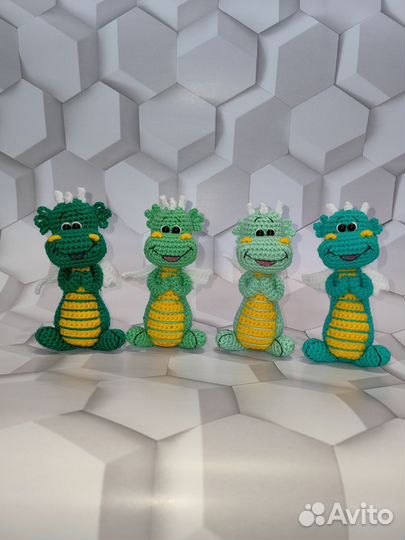 Вязаные игрушки драконы