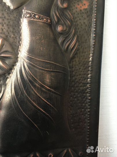 Медный барельеф, панно чеканка