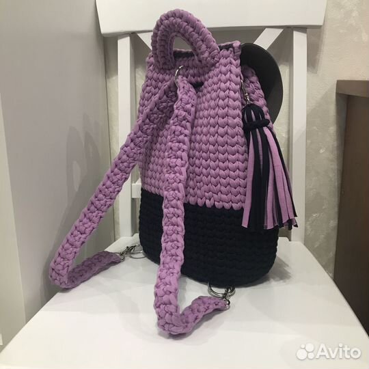 Рюкзак из трикотажной пряжи