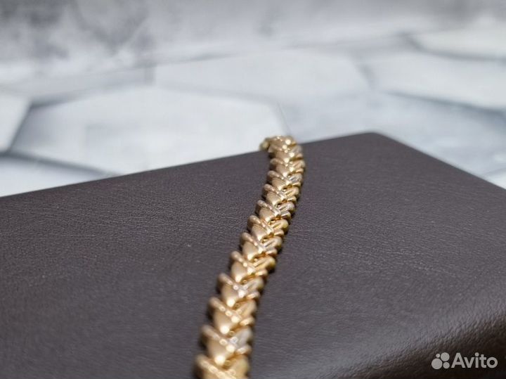 Золотой браслет 585 пробы массой 7.41 грамма (21.5