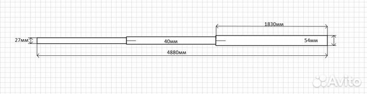 Мачта для антенны 5м, телескопическая алюминевая