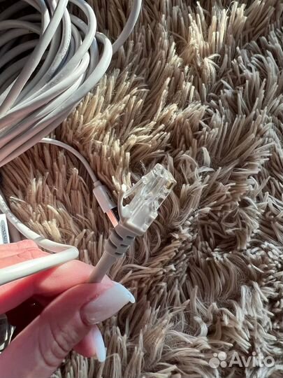 Интернет кабель 10м с переходником новый