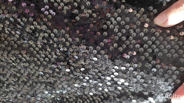 Бархат с пайетками