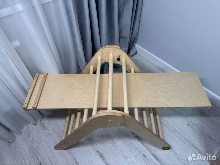 Треугольник пиклера с горкой Wood u Play