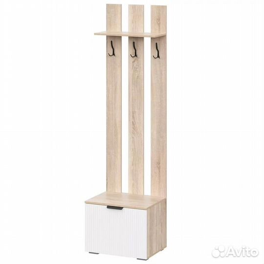 Норд вешалка Line вш03-600 (дуб сонома/Норд Line софт пломбир)