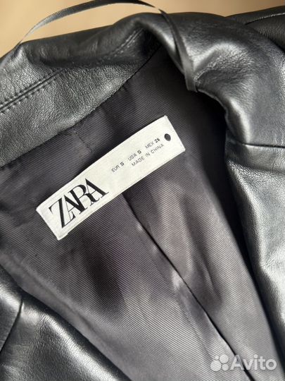 Кожаная пиджак zara оригинал
