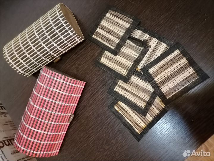 Коробки из бамбука и подставки под стаканы