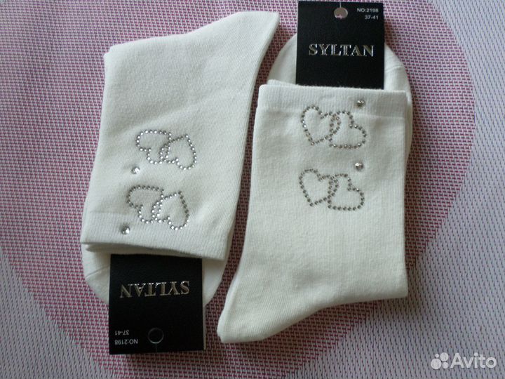 Носочки женские хлопок белые р.37-40