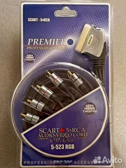 Кабель skart- 5*RCA