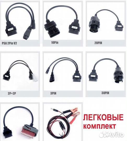 Переходники автосканера для легковых автомобилей