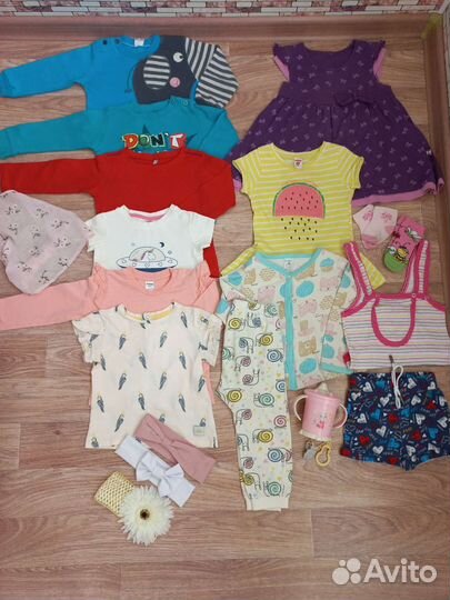 Пакет летних вещей на девочку 1-2 года