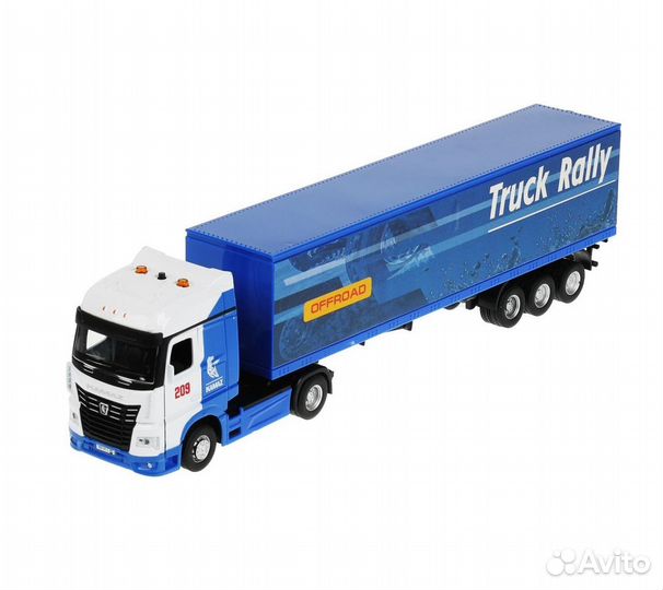 Модель Камаз с полуприцепом синий Технопарк