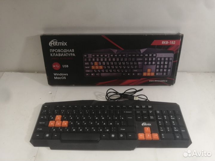 Клавиатура проводная Ritmix RKB-152 (Д)