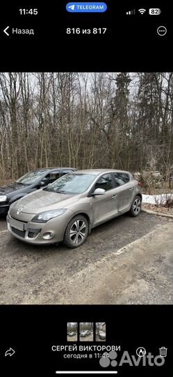 Renault Megane 2.0 CVT, 2012, 115 000 км