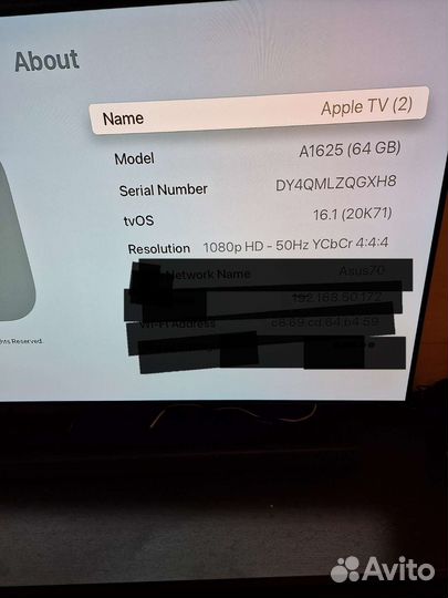 Apple TV 64gb A1625