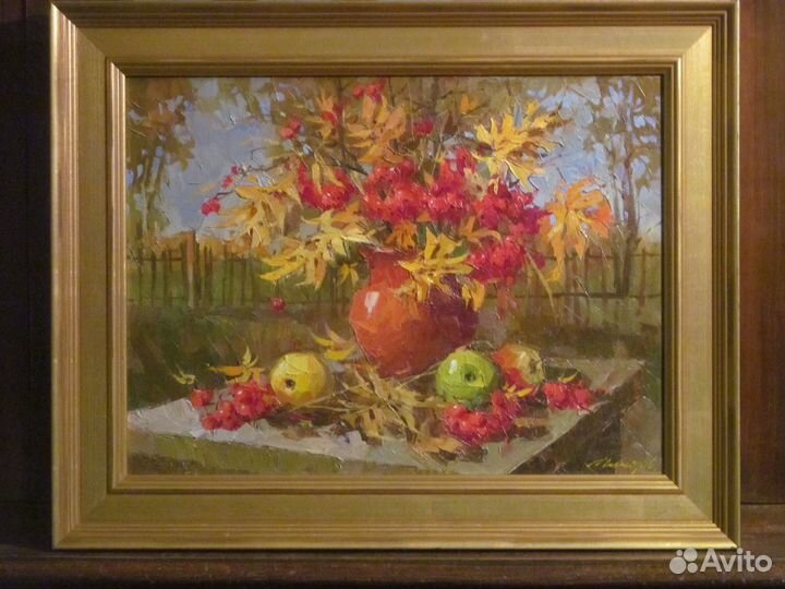 Рябины Живопись маслом Холст Подпись