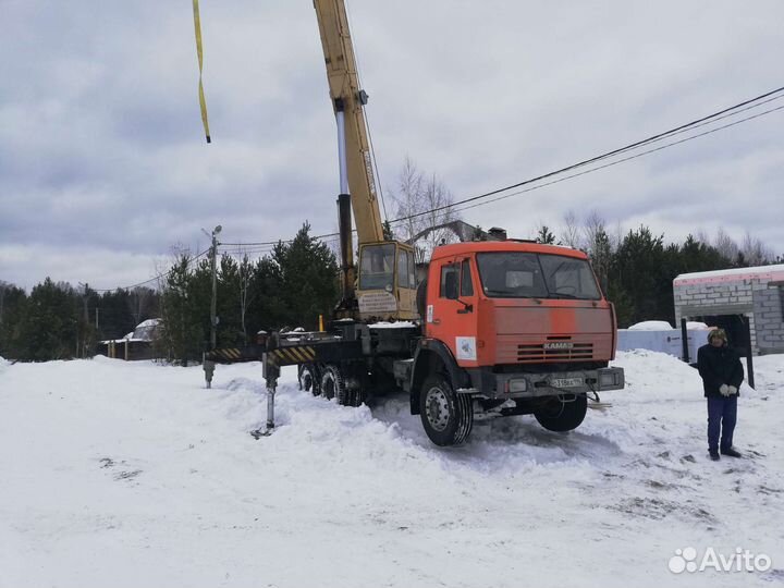Аренда и услуги автокрана, 25 т, 21 м, с гуськом 9 м