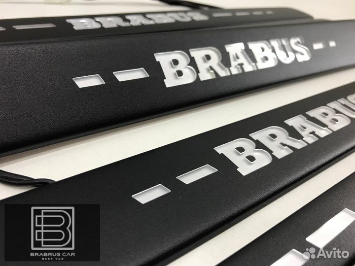 Пороги с подсветкой Brabus для S class w223