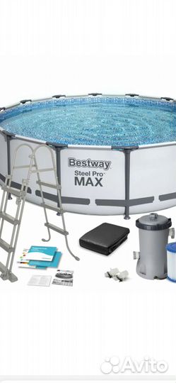 Новый В упаковке каркасный 427на107см.13690