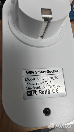 Умная розетка Wi-fi Sonoff s20 EU