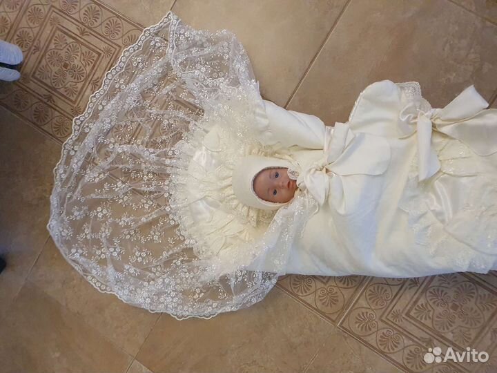 Конверт зимний на овчине для выписки