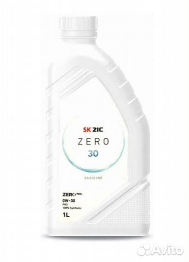 ZIC zero 30 0W30 (1L) масло мот. синт acea C3, VW