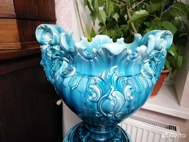 Ваза старинная фарфор майолика