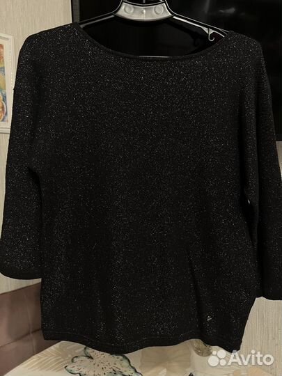 Кофта черная женская, с блестками,44-46