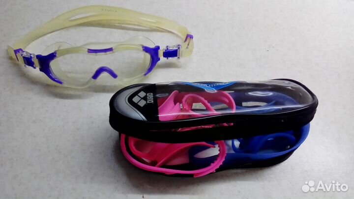 Маска и трубка, очки подростковые для плаванья