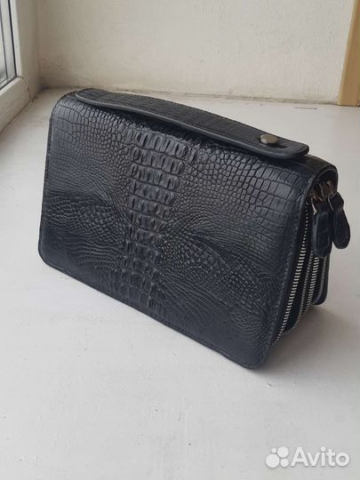 Барсетка мужская натуральная кожа
