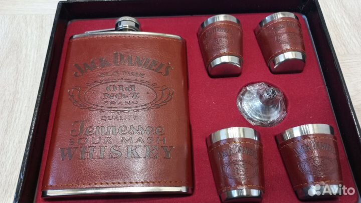 Подарочный набор фляжка с рюмками jack daniels
