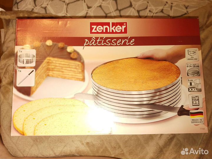 Новый слайсер для нарезки коржей для торта Zenker