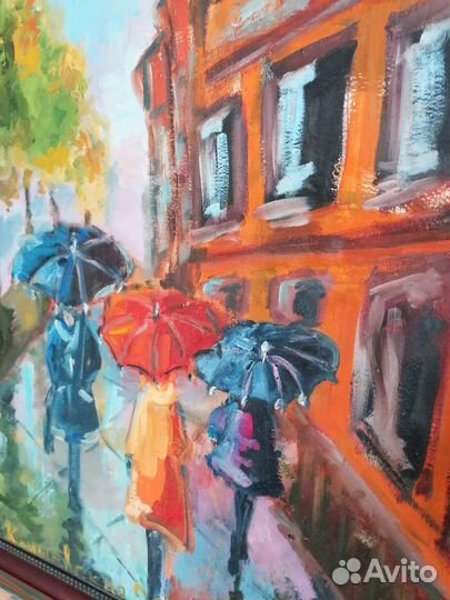 Картина маслом. Весенний дождь