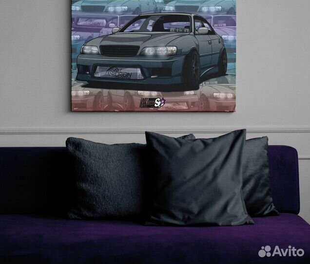 Плакат постер Toyota chaser чайзер А2 и А3